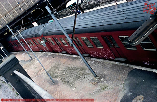 The Dark Roses on Steel by DoggieDoe, Jeen, Ruiz and Seeny, Østerport Station - The Dark Roses - Copenhagen Central Station, Copenhagen, Denmark 1985-86